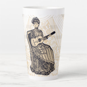 Lady mit Gitarre Milchtasse