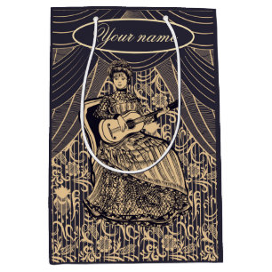 Lady mit Gitarre Mittlere Geschenktüte