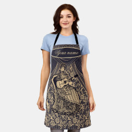 Lady mit Gitarre Schürze