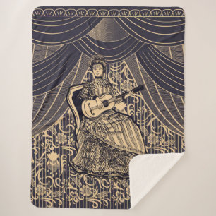 Lady mit Gitarre Sherpadecke