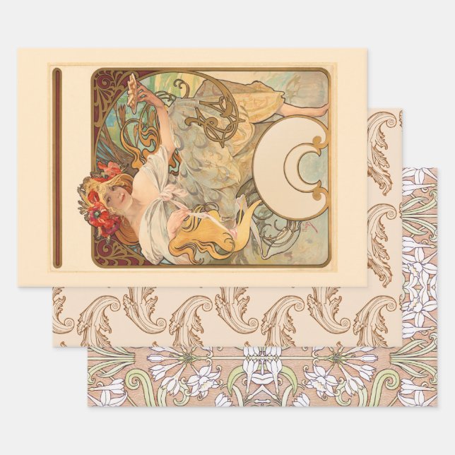 Lady mit Pflücken in ihrem Haar, Geschenk Geschenkpapier Set (Set)