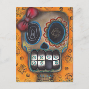 Lady Muerte Postcard Postkarte