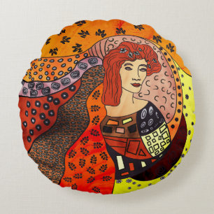 Lady Nature Rundes Kissen