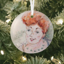Lady & Necklace Ornament Aus Glas