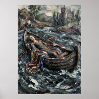 Lady of Charlotte River Boot Poster