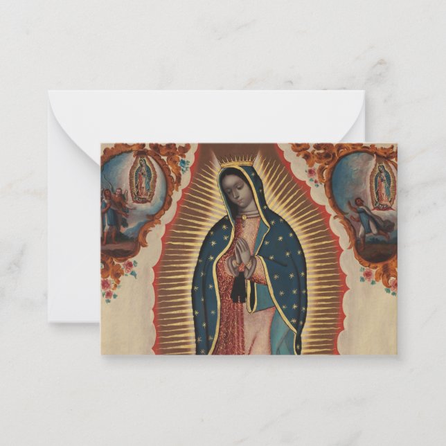 Lady of Guadalupe, 1780 von Sebastian Zalcedo Mitteilungskarte (Vorderseite)