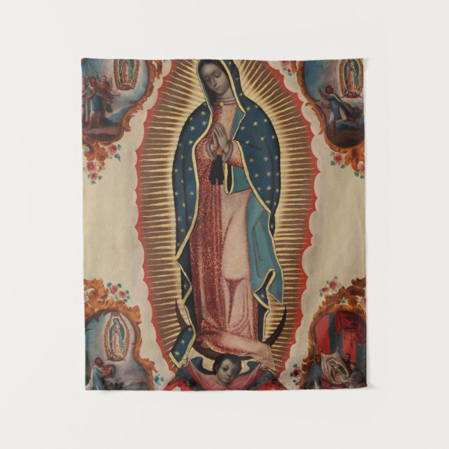 Lady of Guadalupe, 1780 von Sebastian Zalcedo Wandteppich (Vorderseite)