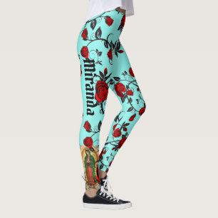 Lady of Guadalupe Leggings Pantalons sur mesure po