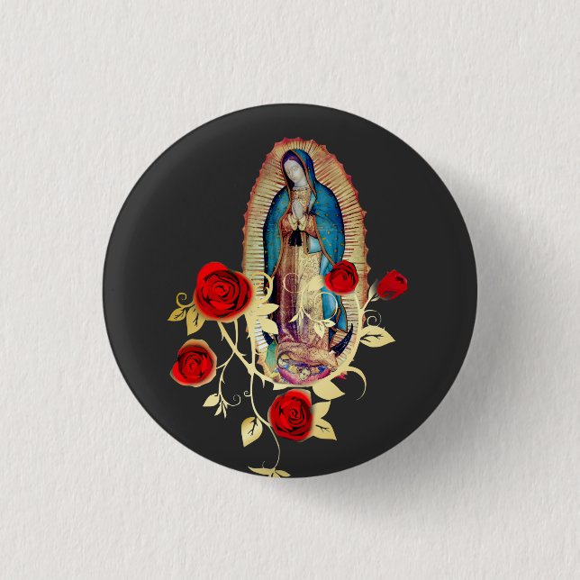 Lady of Guadalupe Virgen Maria A-100121 Button (Vorderseite)