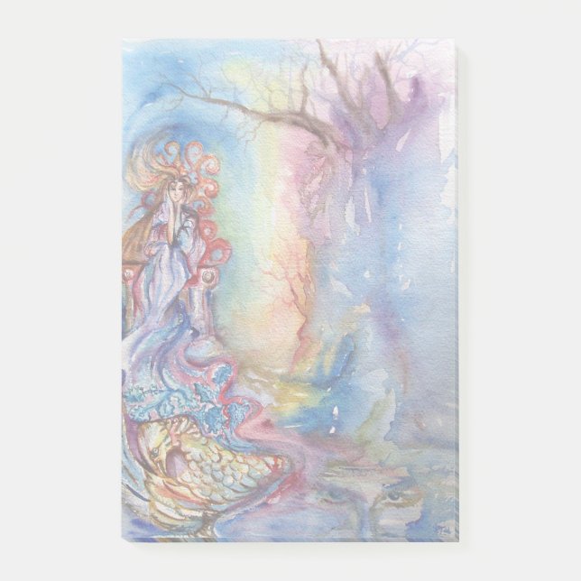 LADY OF LAKE / Magie und Mystery Post-it Klebezettel (Vorderseite)