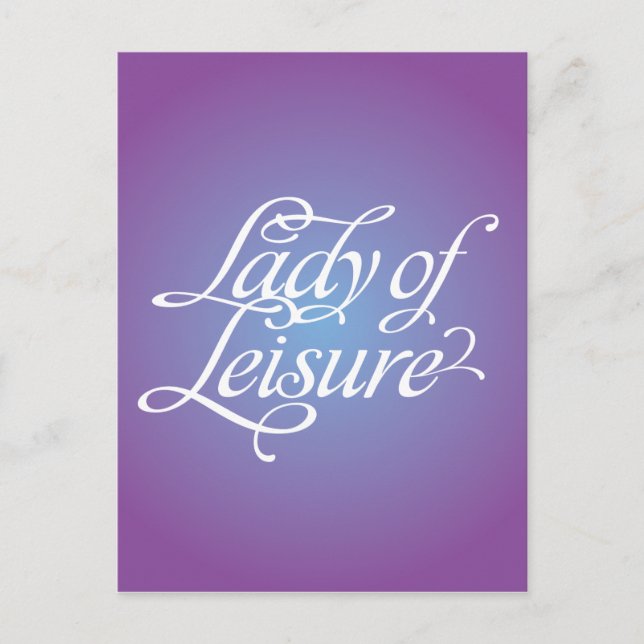 Lady of Leisure 4b Postkarte (Vorderseite)