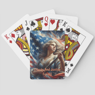 Lady of Liberty - Patriotismus Art Spielkarten
