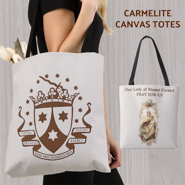 Lady of Mount Carmel mit Schild Wappen Tasche (Von Creator hochgeladen)