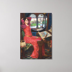 Lady of Shallot 24" x 35" Stretched Canvas Print Leinwanddruck