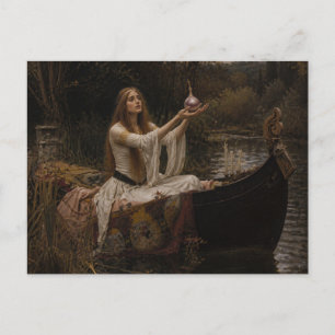 Lady of Shallot Parodie Postkarte