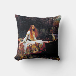 Lady Of Shallot sur le bateau Waterhouse Coussin d