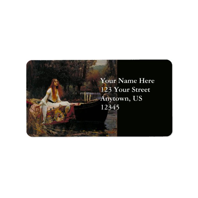 Lady of Shallot von John William Waterhouse Adressaufkleber (Vorne)
