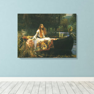 Lady of Shalott auf einem Boot von John William Wa Leinwanddruck