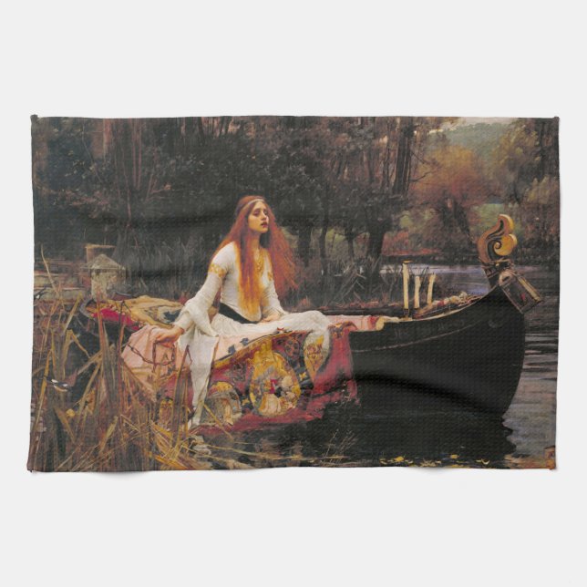 Lady of Shalott John William Waterhouse Geschirrtuch (Horizontal)
