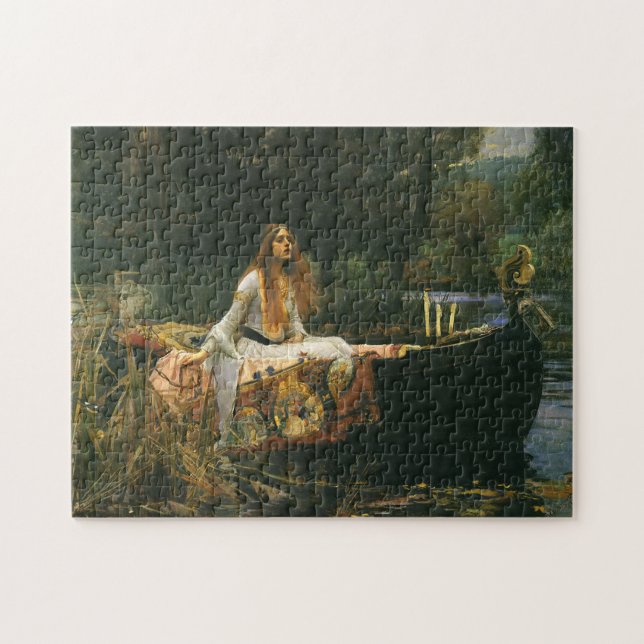 Lady of Shalott On Boat von John William Waterhous (Horizontal)