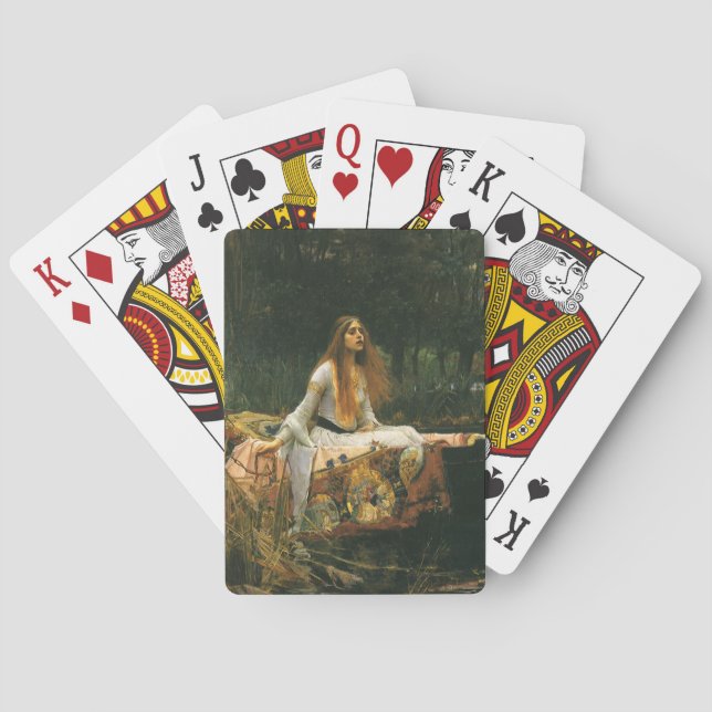 Lady of Shalott On Boat von John William Waterhous Spielkarten (Rückseite)