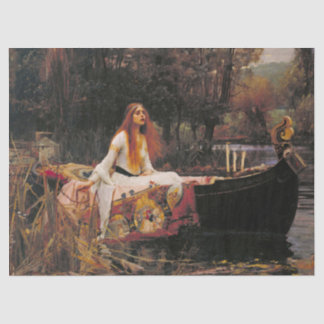 Lady of Shalott von John William Waterhouse Seidenpapier