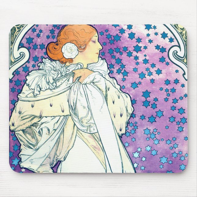 Lady of the Camelias, Alphonse Mucha Mousepad (Vorne)