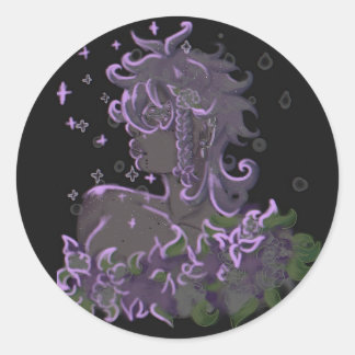 Lady of the Cosmos Runder Aufkleber