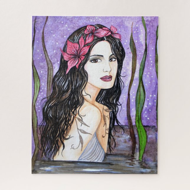 Lady of the Lake Fairy Tale Malerei (Vertikal)