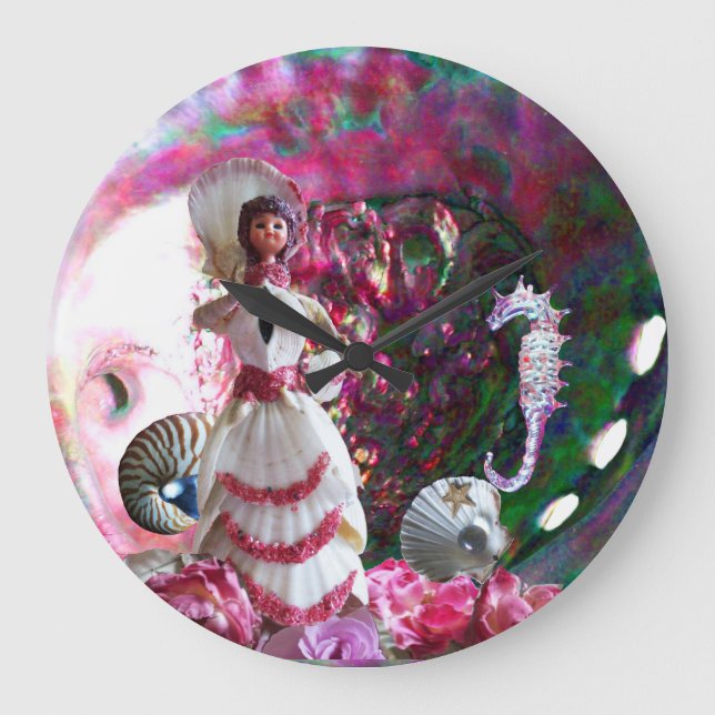 LADY OF THE SEASHELLS,MOTHER OF PEARL ,SEAHORSE GROßE WANDUHR (Vorderseite)