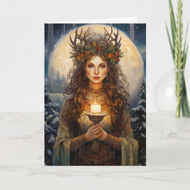 Lady of the Winter Light  Karte (Vorderseite)