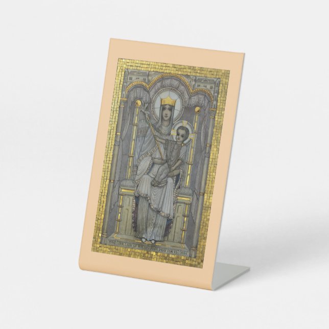 Lady of Walsingham Pedestal Sign Sockelschild (Vorderseite)