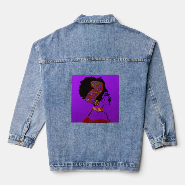 Lady of Wisdom and Vitality Jeansjacke (Rückseite)