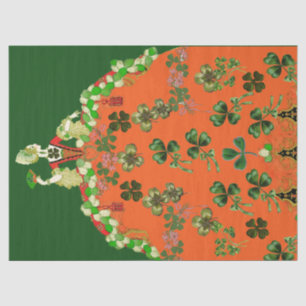 LADY ORANGE AND KLEEBLATTS St. Patricks Day Green Seidenpapier