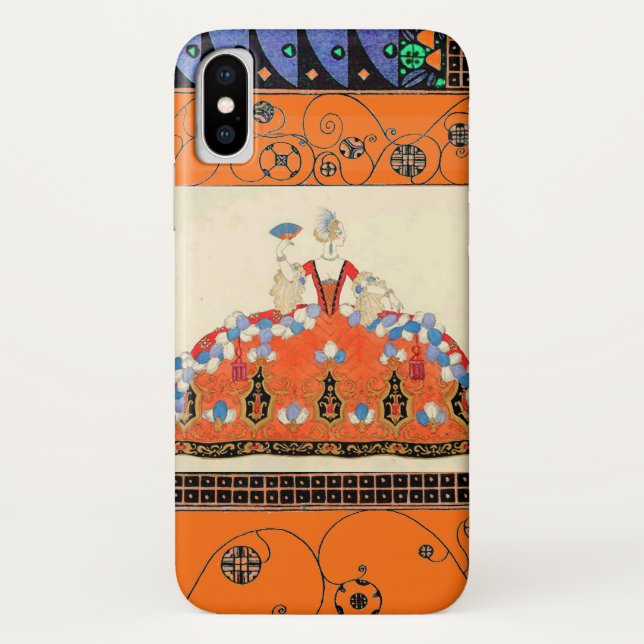 LADY ORANGE BLACK WIRBEL /FASHION COSTUME DESIGNER Case-Mate iPhone HÜLLE (Rückseite)
