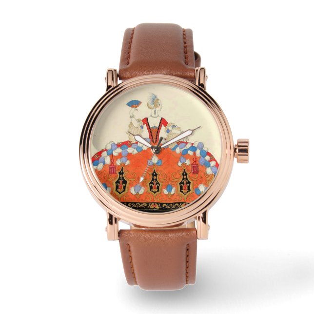 LADY ORANGE FASHION COSTUME DESIGNER MAKEUP ARTIST ARMBANDUHR (Vorderseite)