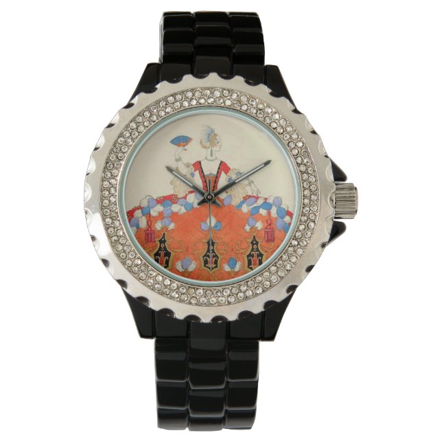 LADY ORANGE FASHION COSTUME DESIGNER MAKEUP ARTIST ARMBANDUHR (Vorderseite)