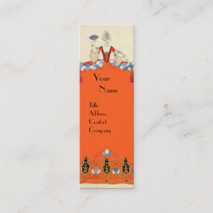 LADY ORANGE FASHION COSTUME DESIGNER MAKEUP ARTIST MINI VISITENKARTE