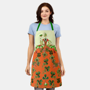 LADY ORANGE, KLEEBLATTS St. Patricks Day Fashion Schürze