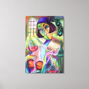 Lady Pearl Canvas Print Modern Art Style Malerei Leinwanddruck