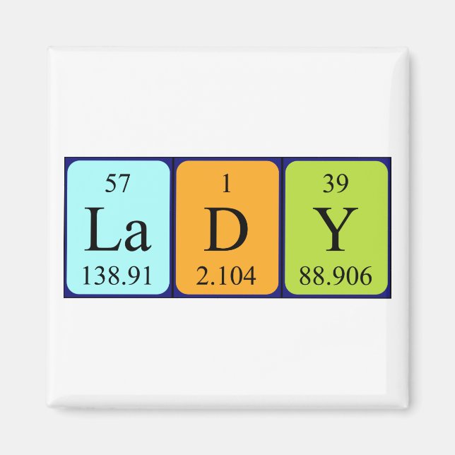 Lady Periodenmagnet Magnet (Vorne)