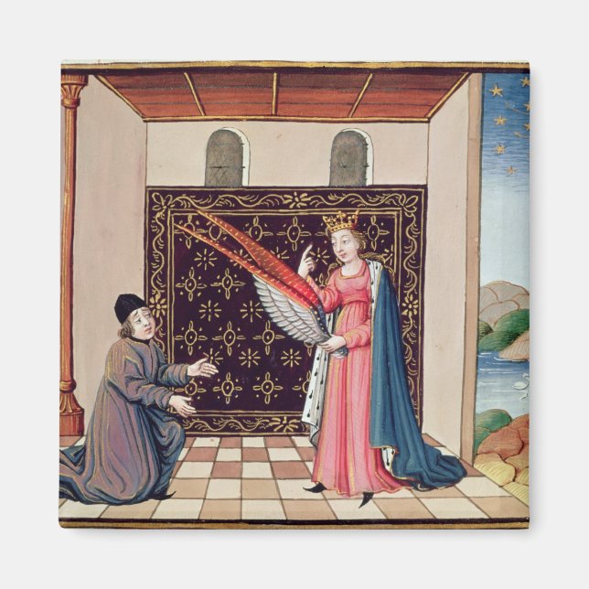 Lady Philosophie bietet Boethius Flügel an Magnet (Vorne)