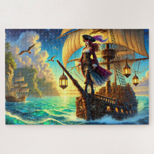 Lady Piratenschiff Nautilsche Fantasie Meer Abente