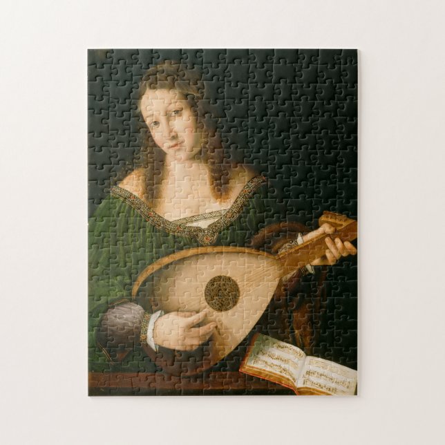 Lady Playing a Lute (Vertikal)