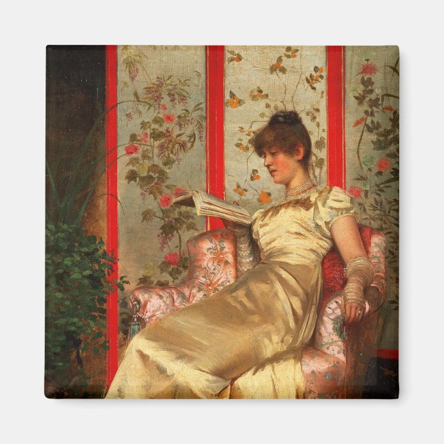 Lady Reading Magnet (Vorne)