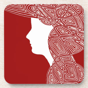 Lady Red Getränkeuntersetzer