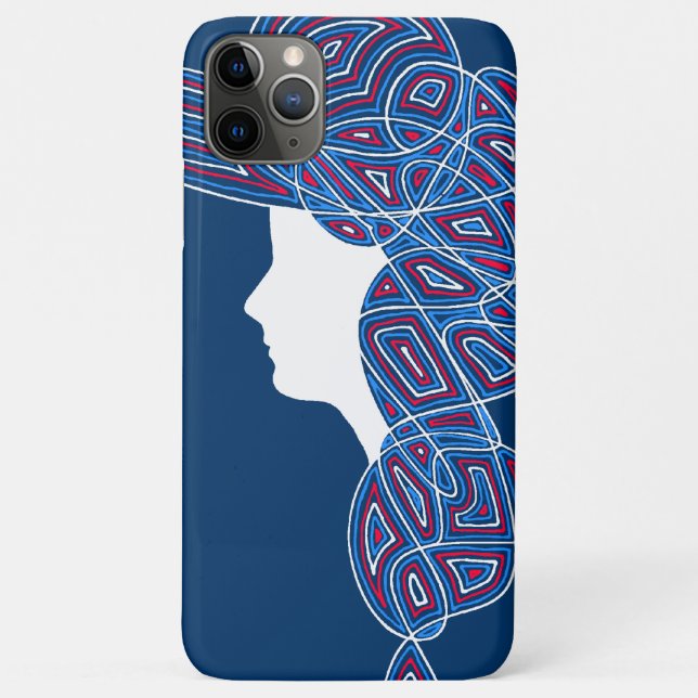 Lady Red, White und Blue Case-Mate iPhone Hülle (Rückseite)