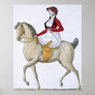 Lady Reitsattel, von "Costumes Parisien", Poster