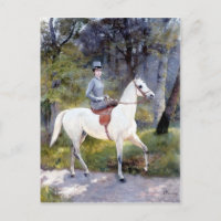 Lady Riding White Horse Malerei