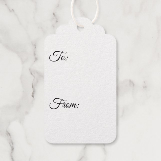 Lady Santa Foil Gift Tag Geschenkanhänger (Rückseite)